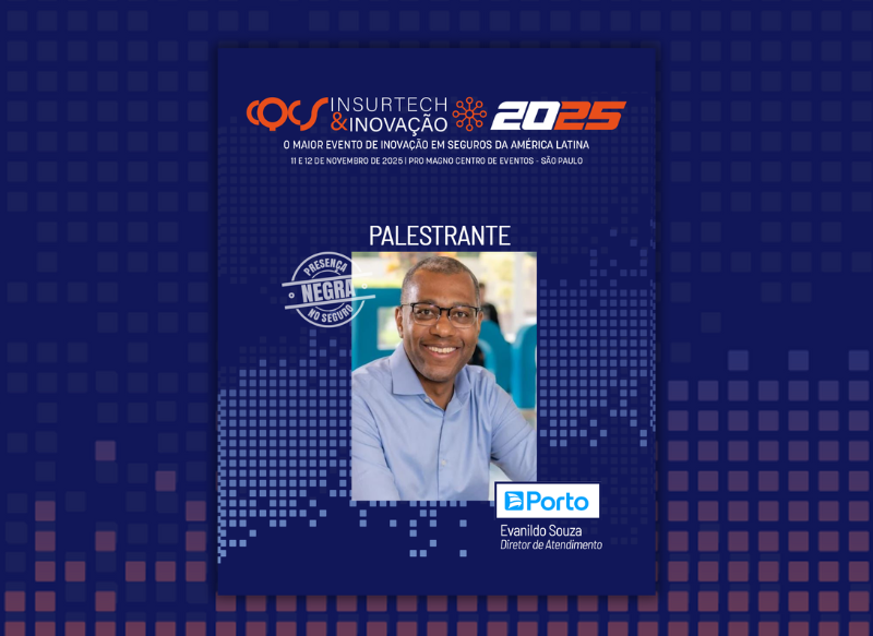 Evanildo Souza, do Grupo Porto, participa do projeto Presença Negra no CQCS Insurtech & Inovação 2025
